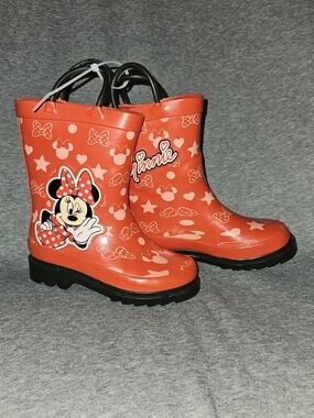Disney Minnie Mouse Kids Red Rain Boots